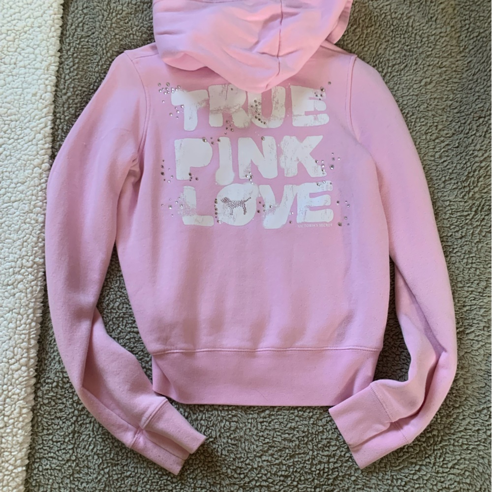 Xs victoria secret pink blingy sweatshirt really cute